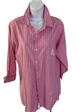Ralph Lauren Pink and White Striped Tunic  Shirt-S